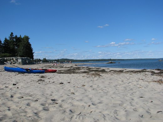 The beach at Macleod Cottages in Nova Scotia